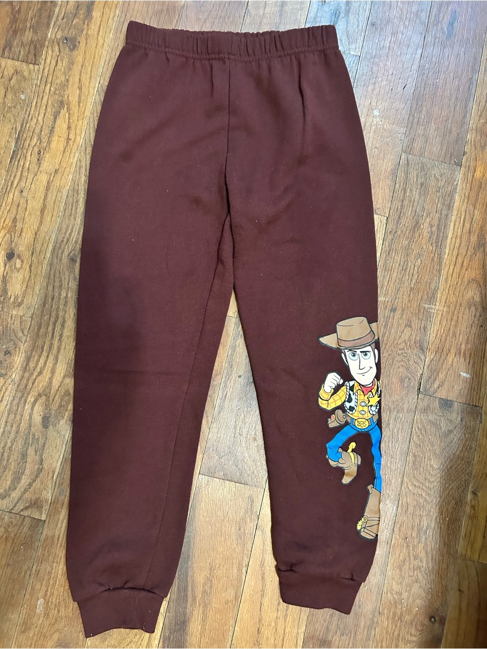 Toy Story Woody Brown Jogger Sweatpants Boys Size 7 Disney Pixar